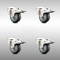 Service Caster 3 Inch 316SS Thermoplastic Rubber Swivel Bolt Hole Caster Set with Lock Brake SCC-SS316BHTTL20S314-TPRB-4 - alternate 1